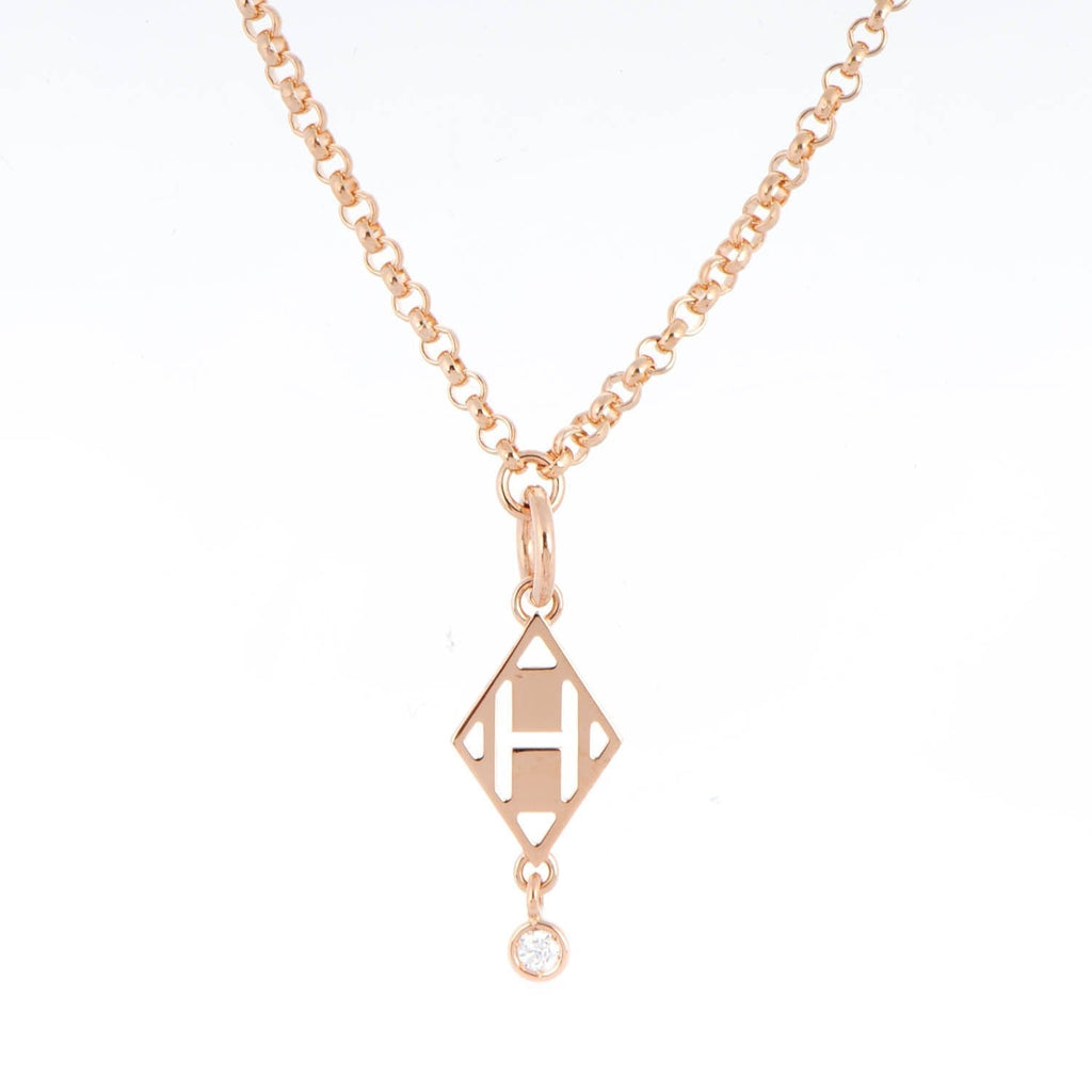 Hermes Gambade Pendant 18K Gold Necklace
