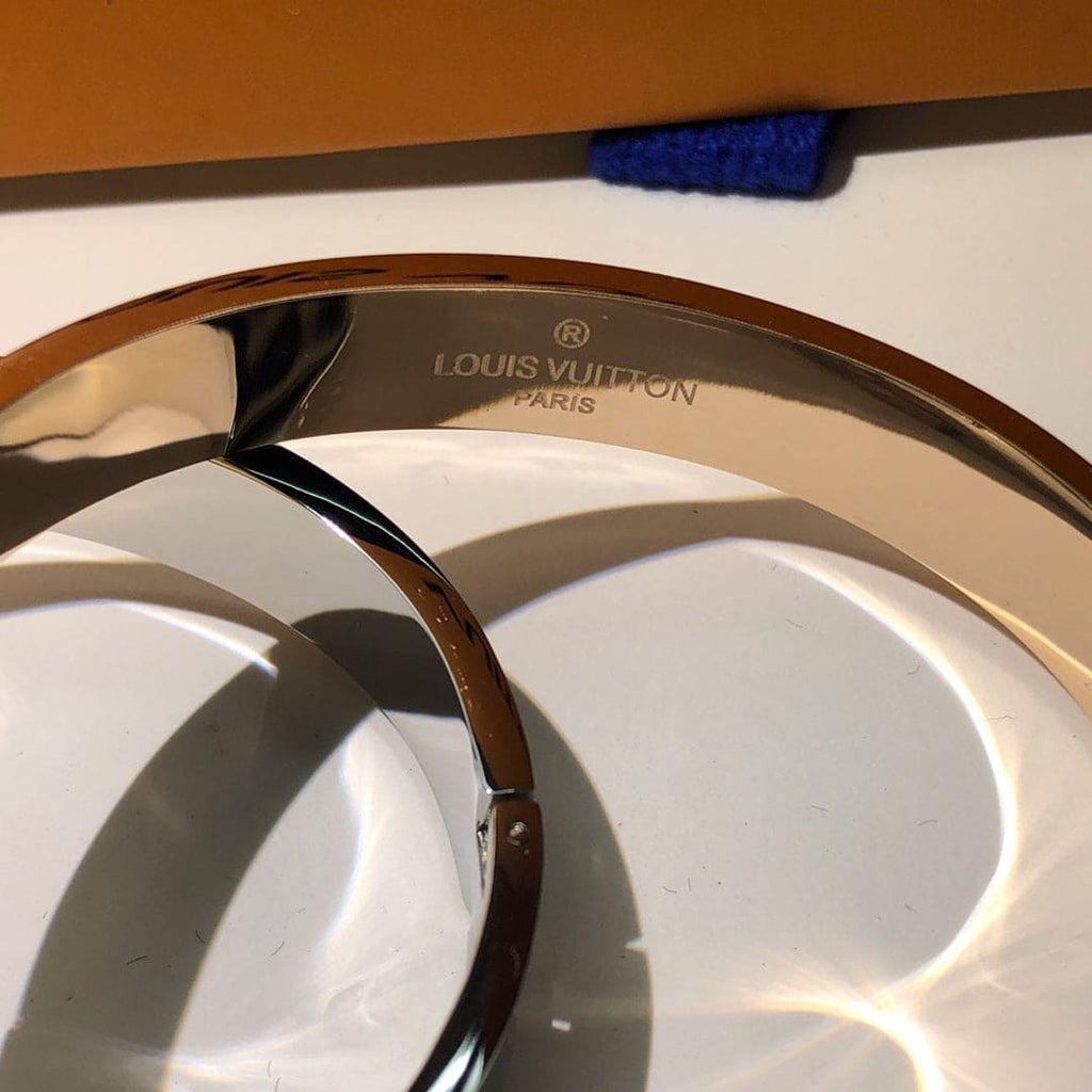 Louis Vuitton Nanogram Cuff 18K Gold Bracelet