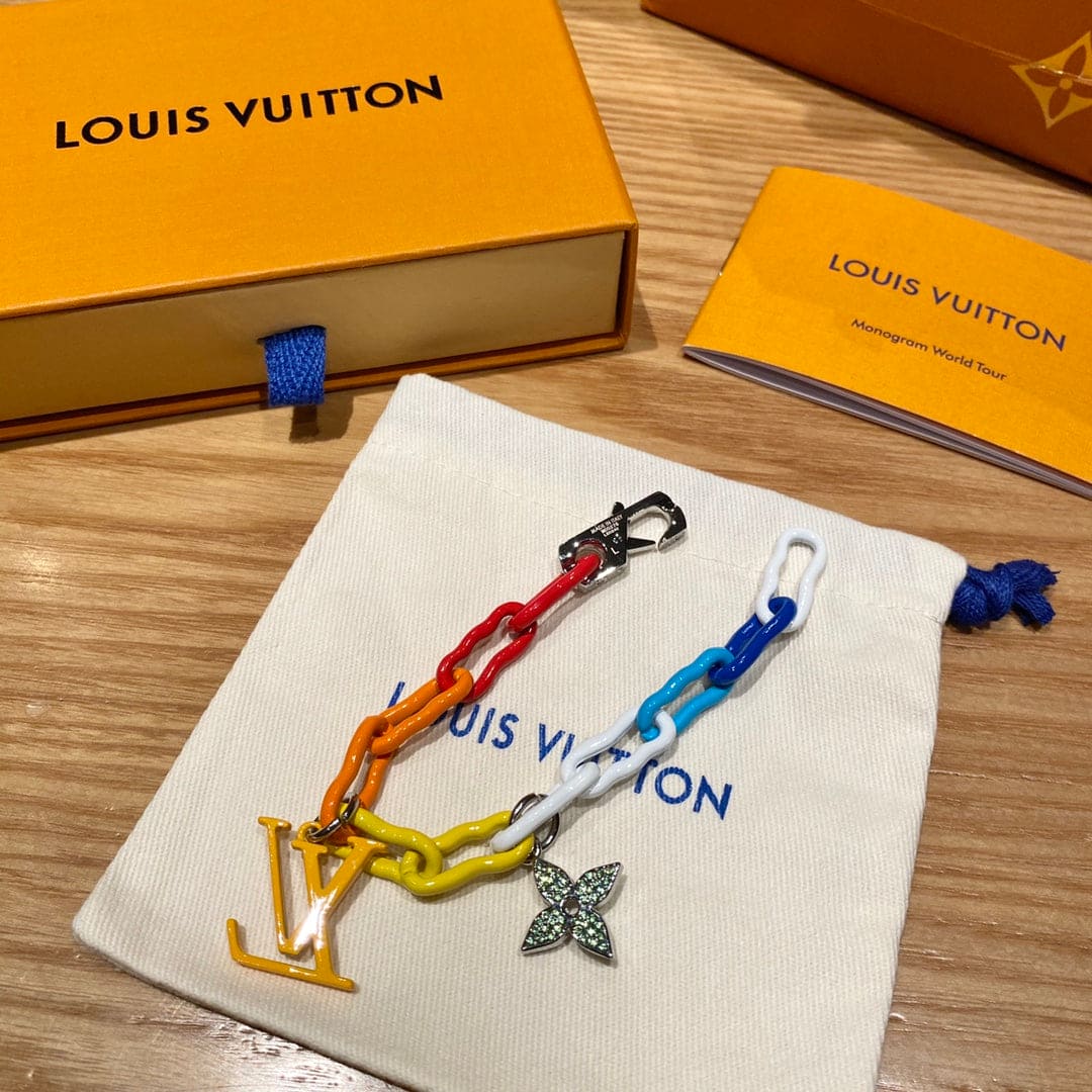 Louis Vuitton Rainbow Ceramic Chain 18K Gold Bracelet