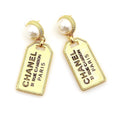 Chanel Paris Pearl 18K Gold Earrings
