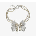 Chanel 25K Bow Tie Choker 18K Gold Necklace