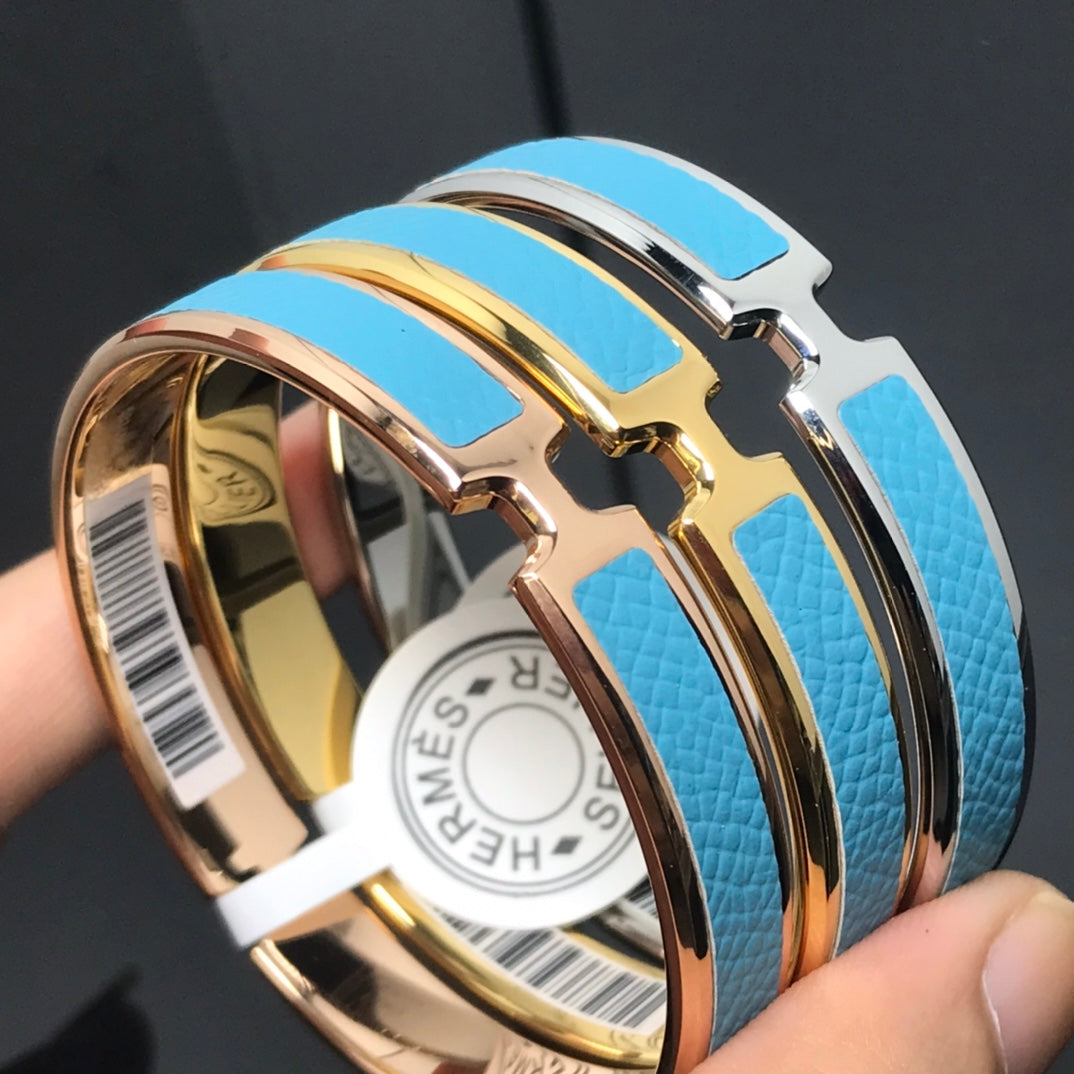 Hermes Olympe Blue 18K Gold Bracelet