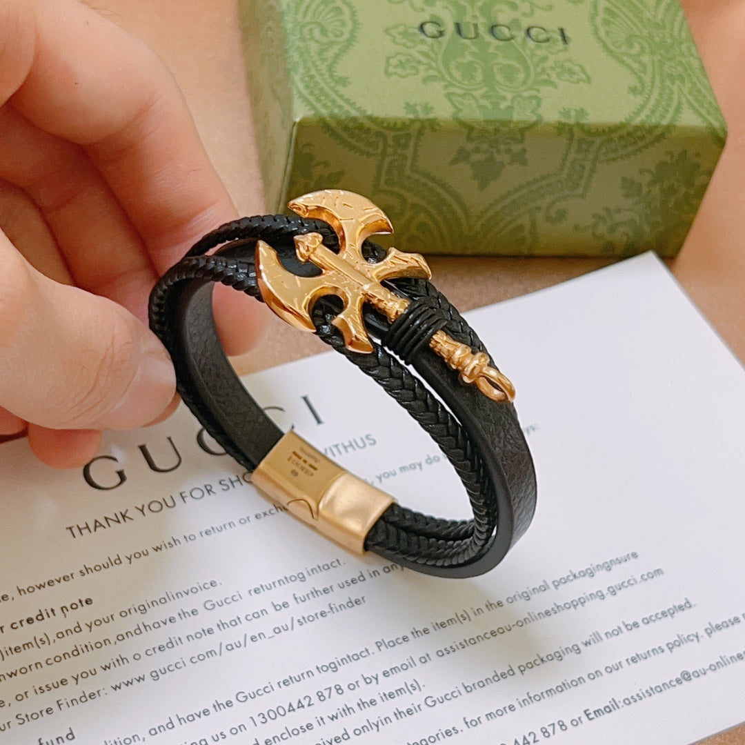 Gucci Double Anger Forrest 18K Gold Bracelet