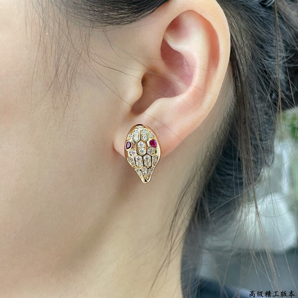 Bvlgari Serpenti 18K Gold Earrings