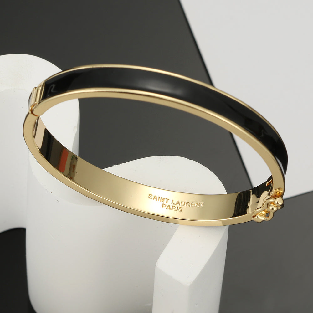 YSL Black 18K Gold Bracelet
