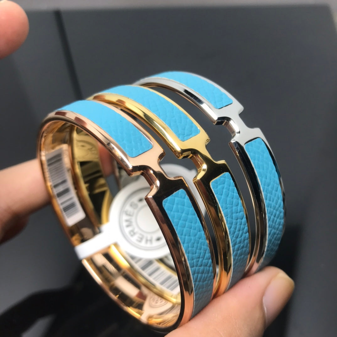 Hermes Olympe Blue 18K Gold Bracelet