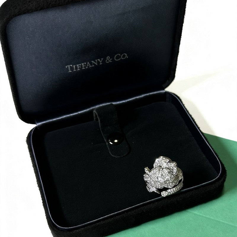 Tiffany Flower Diamond 18K Gold Ring